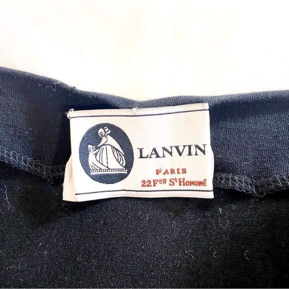 Vintage Lanvin Silk Ruffle Tunic Mini Dress - Picture 5 of 7